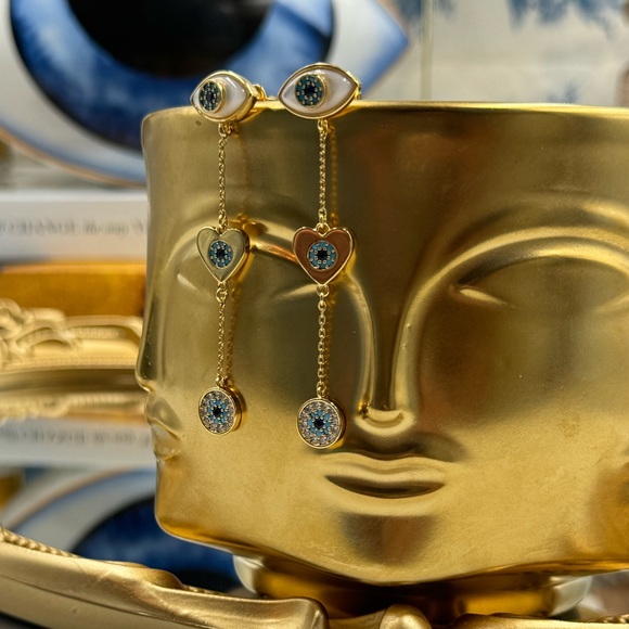 🆕 KATE SPADE 🧿 NWT Evil Eye Linear Earrings - Picture 12 of 16